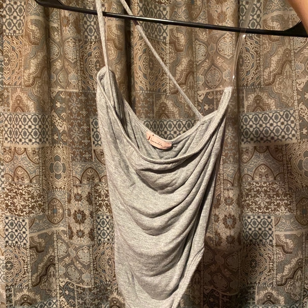 Grey one sleeve body suit